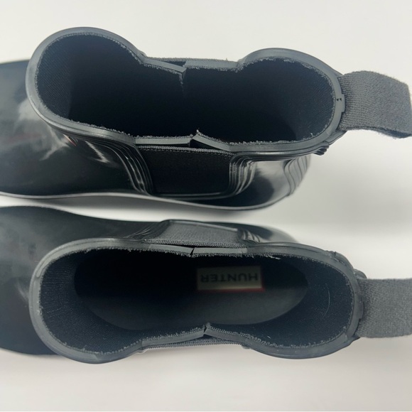 Hunter Original Gloss Chelsea Boots Women’s Rain Rubber Gray Slate Size 8 - Picture 4 of 12